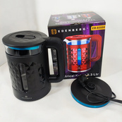 Електрочайник скляний Edenberg EB-83559 2.3л 1500Вт Black. Зображення №2