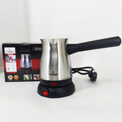 Електрична турка з ручкою Crownberg CB-9217 у металевому корпусі 0.5л електротурка на підставці. Зображення №6