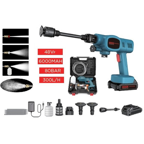 Автомойка высокого давления аккумуляторная с 2 АКБ BOXER 48 В BX-7012 мойка мощная портативная Автомойка высокого давления аккумуляторная с 2 АКБ BOXER 48 В BX-7012 мойка мощная портативная