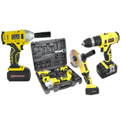 Набір гайковерт шуруповерт болгарка 24,4 В Boxer SR-028 набір акумуляторного інструменту. Зображення №3 Набір гайковерт шуруповерт болгарка 24,4 В Boxer SR-028 набір акумуляторного інструменту. Зображення №3