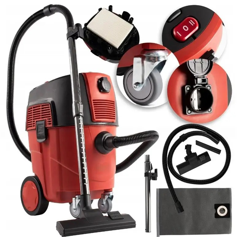 Промисловий пилосос для збирання 4500Вт 35л Boxer BX-113 для будівельного пилу Промисловий пилосос для збирання 4500Вт 35л Boxer BX-113 для будівельного пилу