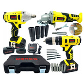 Набір гайковерт шуруповерт болгарка 24,4 В Boxer SR-028 набір акумуляторного інструменту. Зображення №4 Набір гайковерт шуруповерт болгарка 24,4 В Boxer SR-028 набір акумуляторного інструменту. Зображення №4