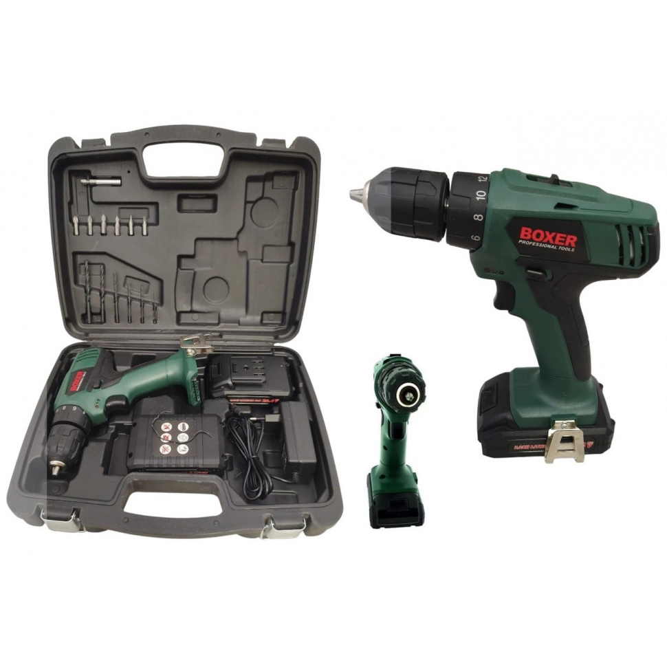 Портативний акумуляторний шуруповерт Boxer SR-019 2АКБ 18В Портативний акумуляторний шуруповерт Boxer SR-019 2АКБ 18В