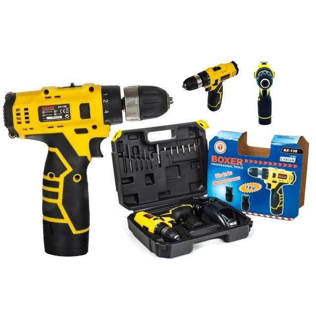 Портативний акумуляторний шуруповерт Boxer BX-138 1350 об/хв Портативний акумуляторний шуруповерт Boxer BX-138 1350 об/хв