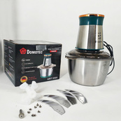 Подрібнювач для кухні, подрібнювач чопер кухонний, блендер з металічною чашею 2л. Зображення №3