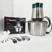 Подрібнювач для кухні, подрібнювач чопер кухонний, блендер з металічною чашею 2л. Зображення №5