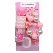 Блиск для губ Lucky Model проявний рожевий з глітером та браслетом, 8 мл. Зображення №3