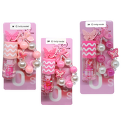 Блиск для губ Lucky Model проявний рожевий з глітером та браслетом, 8 мл. Зображення №4