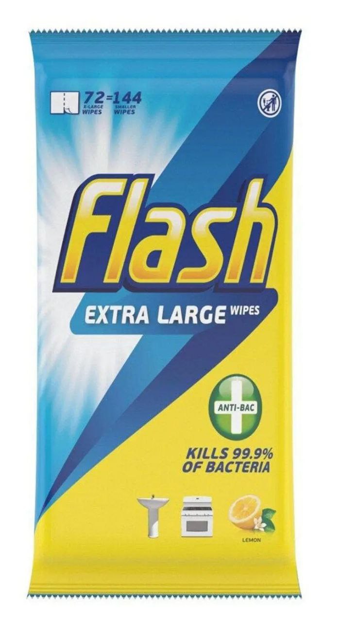 Серветки для прибирання Flash Lemon 24=48 шт Серветки для прибирання Flash Lemon 24=48 шт