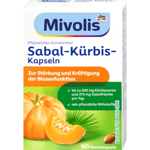Mivolis Sabal-Kurbis 90 капсул Mivolis Sabal-Kurbis 90 капсул