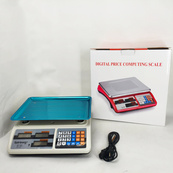 Ваги торговельні електронні акумуляторні Rainberg RB-311 до 55 кг з лічильником ціни 2 дисплеї. Зображення №4