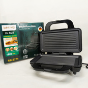 Притискний контактний електричний домашній гриль Rainberg RB-2274 з антипригарним покриттям 1800Вт. Зображення №7