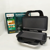 Притискний контактний електричний домашній гриль Rainberg RB-2274 з антипригарним покриттям 1800Вт. Зображення №9