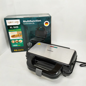 Притискний контактний електричний домашній гриль Rainberg RB-2274 з антипригарним покриттям 1800Вт. Зображення №12