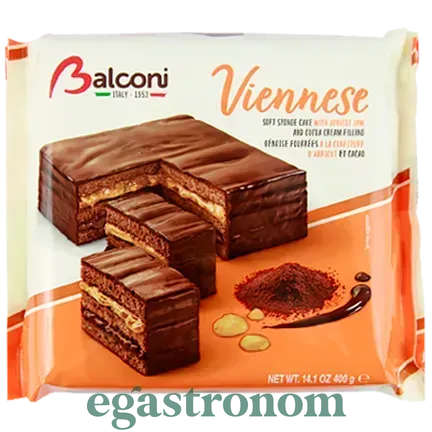 Торт віденський Балконі Balconi viennese 400g 6шт/ящ Торт віденський Балконі Balconi viennese 400g 6шт/ящ