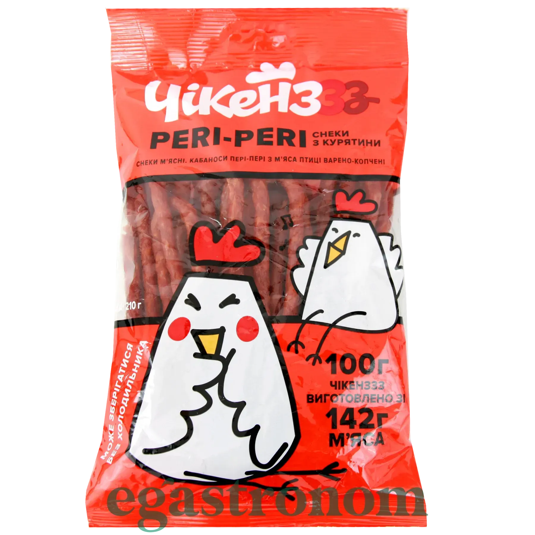 Кабаноси пері-пері Чікенззз 180g 24шт/ящ Кабаноси пері-пері Чікенззз 180g 24шт/ящ