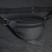 Бананка з натуральної шкіри, сумка чоловіча-жіноча барсетка чорна сумочка. Зображення №6 Бананка з натуральної шкіри, сумка чоловіча-жіноча барсетка чорна сумочка. Зображення №6