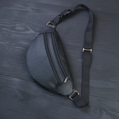 Бананка з натуральної шкіри, сумка чоловіча-жіноча барсетка чорна сумочка. Зображення №8 Бананка з натуральної шкіри, сумка чоловіча-жіноча барсетка чорна сумочка. Зображення №8