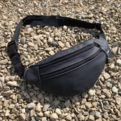 Бананка з натуральної шкіри, сумка чоловіча-жіноча барсетка чорна сумочка. Зображення №19 Бананка з натуральної шкіри, сумка чоловіча-жіноча барсетка чорна сумочка. Зображення №19