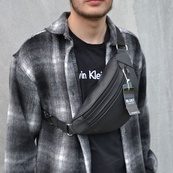 Бананка з натуральної шкіри, сумка чоловіча-жіноча барсетка чорна сумочка. Зображення №29 Бананка з натуральної шкіри, сумка чоловіча-жіноча барсетка чорна сумочка. Зображення №29