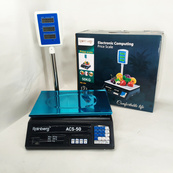 Торговые весы со стойкой Rainberg RB-304 для магазина до 50 кг. Изображение №3