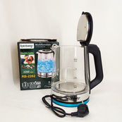 Чайник электрический стеклянный электрочайник с LED подсветкой Rainberg RB-2262 2л 2200Вт. Изображение №5