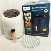 Електро Фритюрниця безмасляна Rainberg RB-2318 3800 Вт з знімним кошиком 8.5л до 30 хв White. Зображення №2