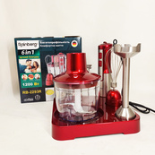 Многофункциональный блендер 6в1 Rainberg RB-2293 1200Вт кухонный измельчитель ручной блендер миксер Red. Изображение №2