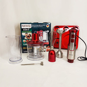 Многофункциональный блендер 6в1 Rainberg RB-2293 1200Вт кухонный измельчитель ручной блендер миксер Red. Изображение №5