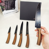 Набор ножей с магнитной подставкой Edenberg EB-964 керамическое покрытие 6 предметов. Изображение №6