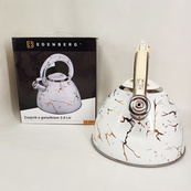 Чайник со свистком Edenberg EB-8864 с турбо индукционным дном 3л White. Изображение №4 Чайник со свистком Edenberg EB-8864 с турбо индукционным дном 3л White. Изображение №4