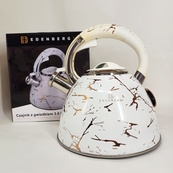 Чайник со свистком Edenberg EB-8864 с турбо индукционным дном 3л White. Изображение №6 Чайник со свистком Edenberg EB-8864 с турбо индукционным дном 3л White. Изображение №6