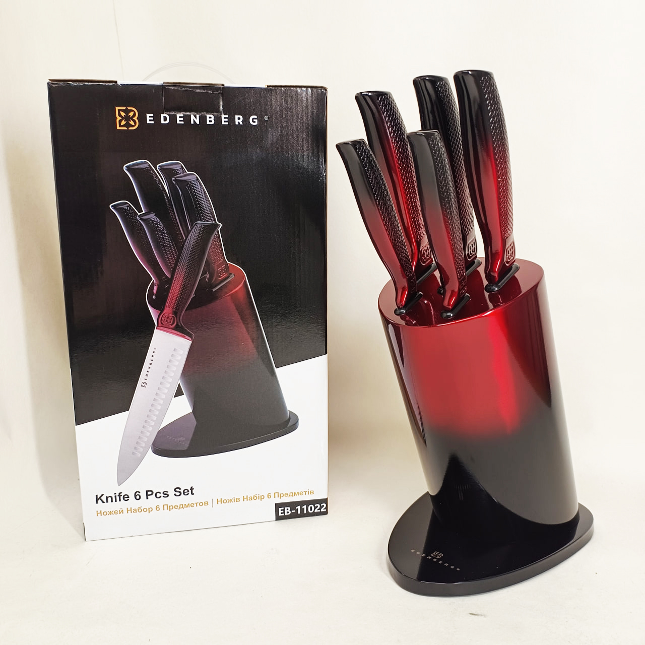 Набір ножів Edenberg EB-11022, 6 предметів Red Набір ножів Edenberg EB-11022, 6 предметів Red