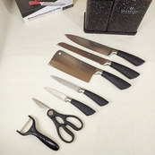 Набір кухонних ножів Edenberg EB-11098 із 12 предметів на стійці Black. Зображення №2 Набір кухонних ножів Edenberg EB-11098 із 12 предметів на стійці Black. Зображення №2