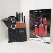 Набір кухонних ножів Edenberg EB-11098 із 12 предметів на стійці Black. Зображення №7 Набір кухонних ножів Edenberg EB-11098 із 12 предметів на стійці Black. Зображення №7