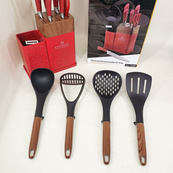 Набор кухонных ножей Edenberg EB-11098 из 12 предметов на стойке Red. Изображение №3