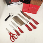 Набор кухонных ножей Edenberg EB-11098 из 12 предметов на стойке Red. Изображение №10