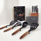 Набор кухонных ножей Edenberg EB-11098 из 12 предметов на стойке Gray. Изображение №5