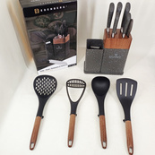 Набор кухонных ножей Edenberg EB-11098 из 12 предметов на стойке Gray. Изображение №6