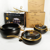 Набор кастрюль Edenberg EB-12927 из высококачественного алюминия с мраморным покрытием 8 предметов. Изображение №5 Набор кастрюль Edenberg EB-12927 из высококачественного алюминия с мраморным покрытием 8 предметов. Изображение №5