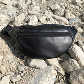 Сумка на пояс из эко-кожи. Сумка через плечо. Бананка мужская, женская Black. Изображение №19