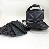 Мультипекар вафельниця бутербродниця сендвічниця гриль електрична 4 в 1 з формами Domotec MS-7704. Зображення №12