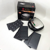 Мультипекар вафельниця бутербродниця сендвічниця гриль електрична 4 в 1 з формами Domotec MS-7704. Зображення №21