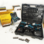 Набір акумуляторних інструментів 24 В Boxer SR-033 набір гайковерт шуруповерт викрутка. Зображення №2