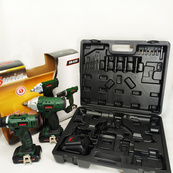 Инструменты на аккумуляторах 1350 об/мин, 3000 уд/мин Boxer SR-035 дрель гайковерт набор. Изображение №2