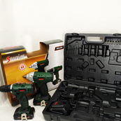 Инструменты на аккумуляторах 1350 об/мин, 3000 уд/мин Boxer SR-035 дрель гайковерт набор. Изображение №3