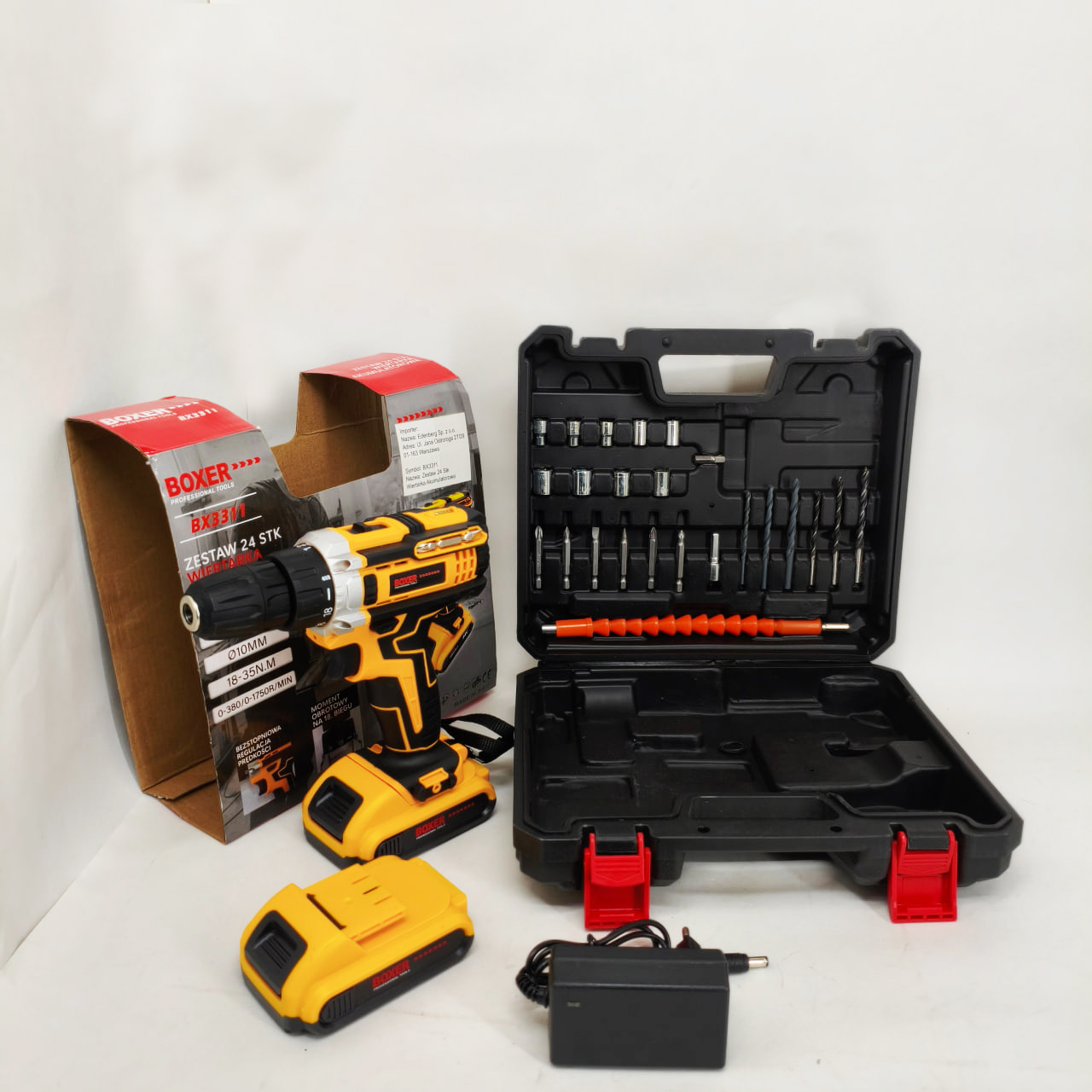 Портативный аккумуляторный шуруповерт Boxer BX-3311 1750 об/мин Портативный аккумуляторный шуруповерт Boxer BX-3311 1750 об/мин