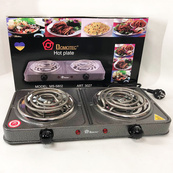 Электроплита настольная Domotec MS-5802, плита двухкомфорочная электроплита кухонна бытовая электрическая. Изображение №2 Электроплита настольная Domotec MS-5802, плита двухкомфорочная электроплита кухонна бытовая электрическая. Изображение №2