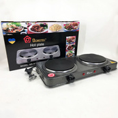 Електроплита Domotec MS-5822 2 диски 2000 Вт, плита електрична переносна двоконфоркова настільна. Зображення №6