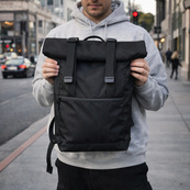 Универсальный рюкзак Roll Top для мужчин и женщин: городской рюкзак для ноутбука и большой рюкзак. Изображение №3